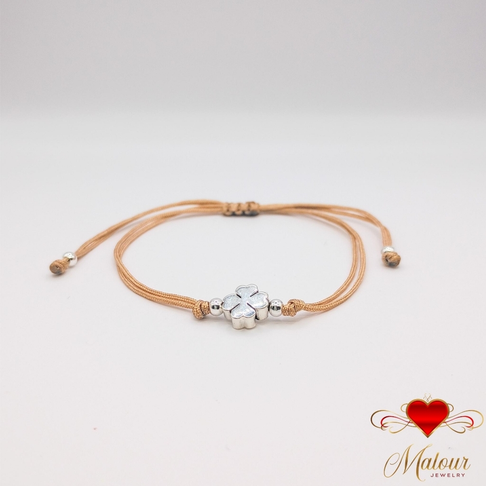 New 950 Peruvian Silver, Clover Bracelet, Handmade.